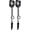 Black, variant on Unisex Gothic Korean Style Black Stainless Steel Feather Hoop Spiked Tassel Chain Pendant Earrings Piercing Jewelry Hug Earrings for Men and Women Gifts