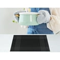 thumbnail image 5 of Unique Bargains Indoor Decor Kitchen Mat for Dining Table Set of 8 Black 18" X 12", 5 of 7