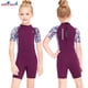 thumbnail image 4 of Buceo vela corta manga corta pantalones cortos traje triturable deportes skins skins chicas navegando fresco cuerpo sentimiento niños snorkel trajes púrpura m Speravity OD003676-02, 4 of 7