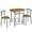 Brown, variant on YEXJ 3-Piece Dining Room Table Set, Kitchen Table & Chair Sets for 2, Compact Table Set w/Steel Legs, Built-in Wine Rack for Breakfast Nook, Small Space, Apartment,31.5x21x29" (LxWxH)-Black