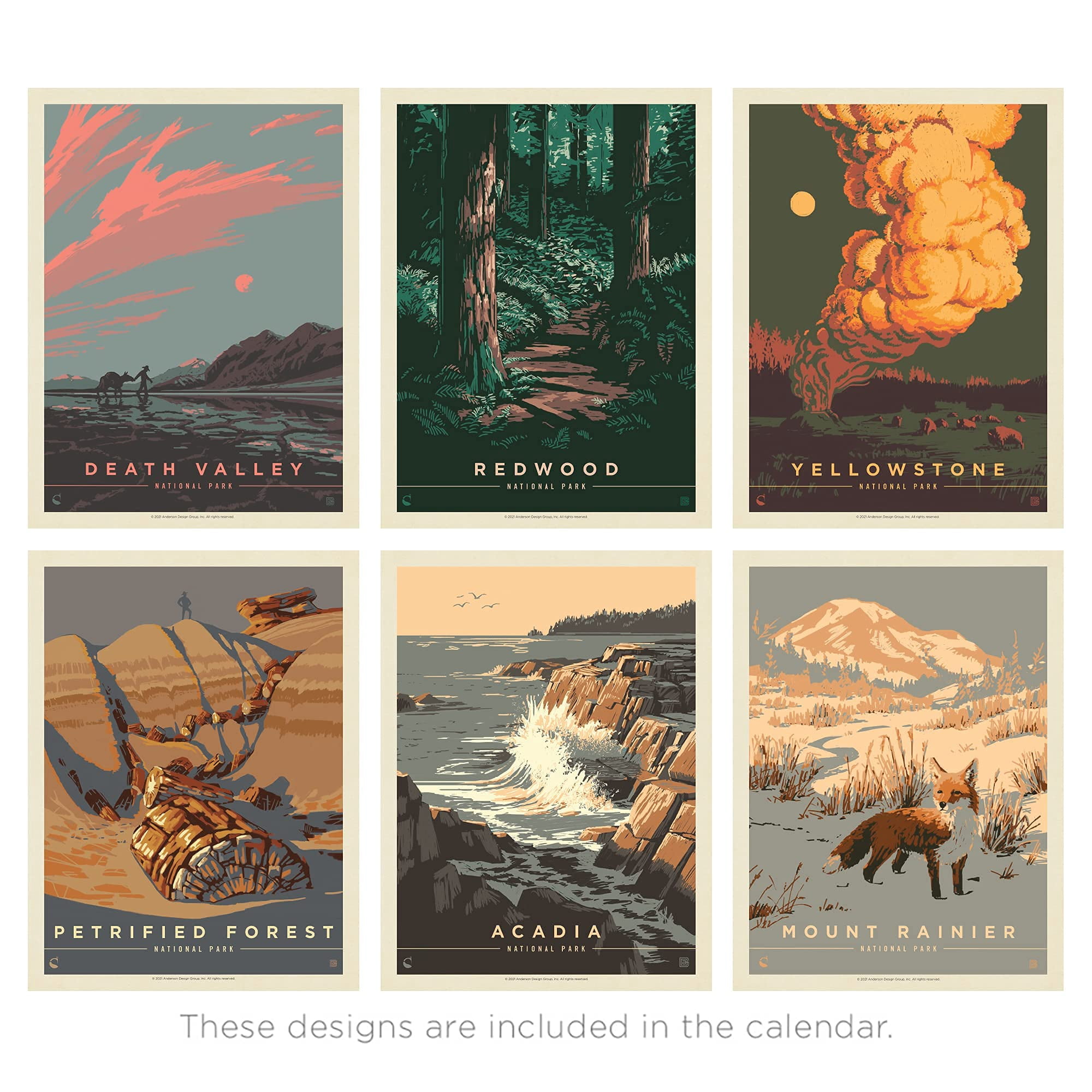 Americanflat 18 Month Wall Calendar - August 2021 to January 2023 - Large Format with 10" x 26"