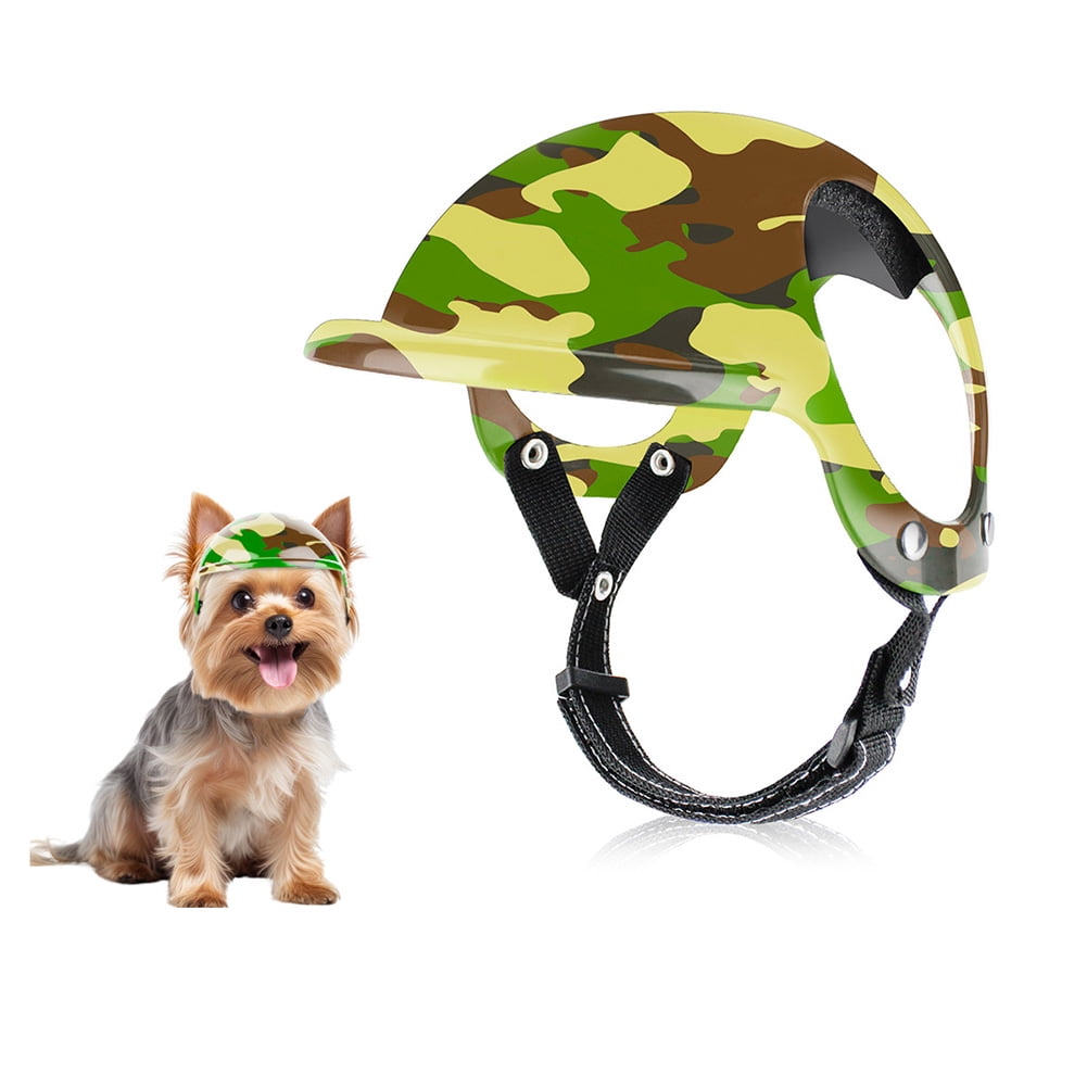Dog Helmet Dog Motorcycle Helmet With Pad Adjustable Shoulder Strap Earhole Design Safety Pet Motorcycle Helmet For Outdoor Driving Riding Walmart