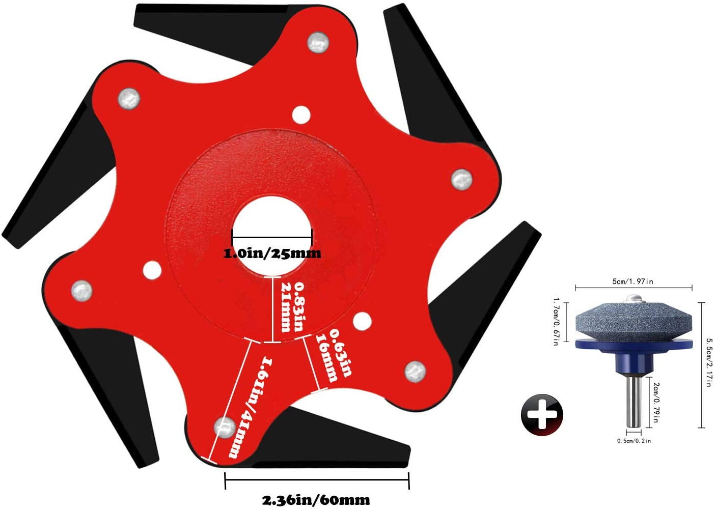 6 steel razors trimmer head adapter