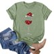 thumbnail image 3 of Gibobby Tops navideños para Mujer Camiseta para mujer, camisetas casuales con estampado navideño, camisetas de manga corta con cuello redondo, blusa tipo túnica(Verde,G), 3 of 5