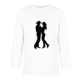 thumbnail image 4 of Jjayotai Classic Men's T-Shirts, Cowgirl and Cowboy Print Graphic Shirt, Casual Summer Round Neck Blouse, 3/4 Sleeve Tee Top White XXXL, 4 of 5