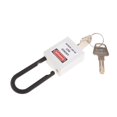 thumbnail image 3 of Candado de seguridad de acero inoxidable con grillete de 1,5" y llave diferente, nuevo Blanco, 3 of 9