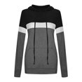 thumbnail image 4 of UJNDER Women's Color Block Pullover Hoodies Patchwork Design Lightweight Casual Comfort Fit Long Sleeve Black XXL, 4 of 4
