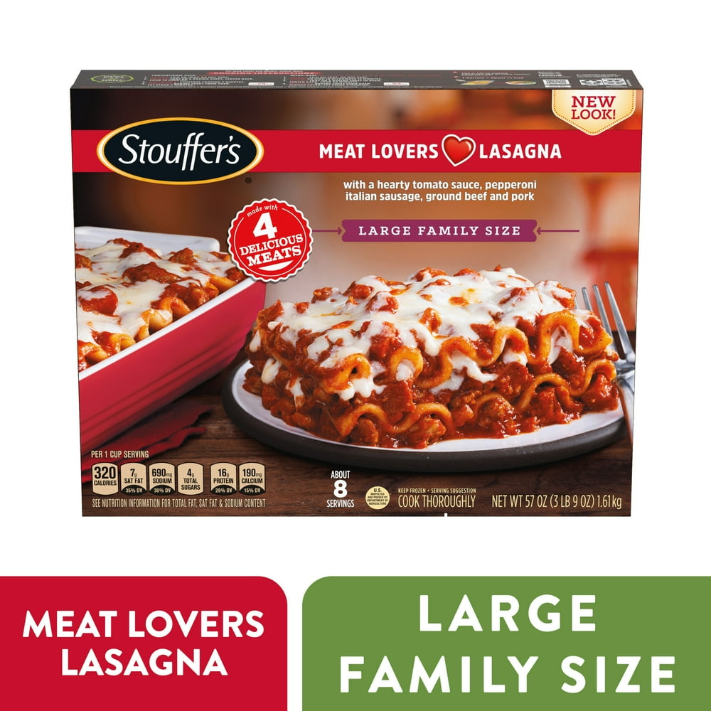 Stouffer's Large Family Size Meat Lovers Lasagna Frozen Meal 57 oz