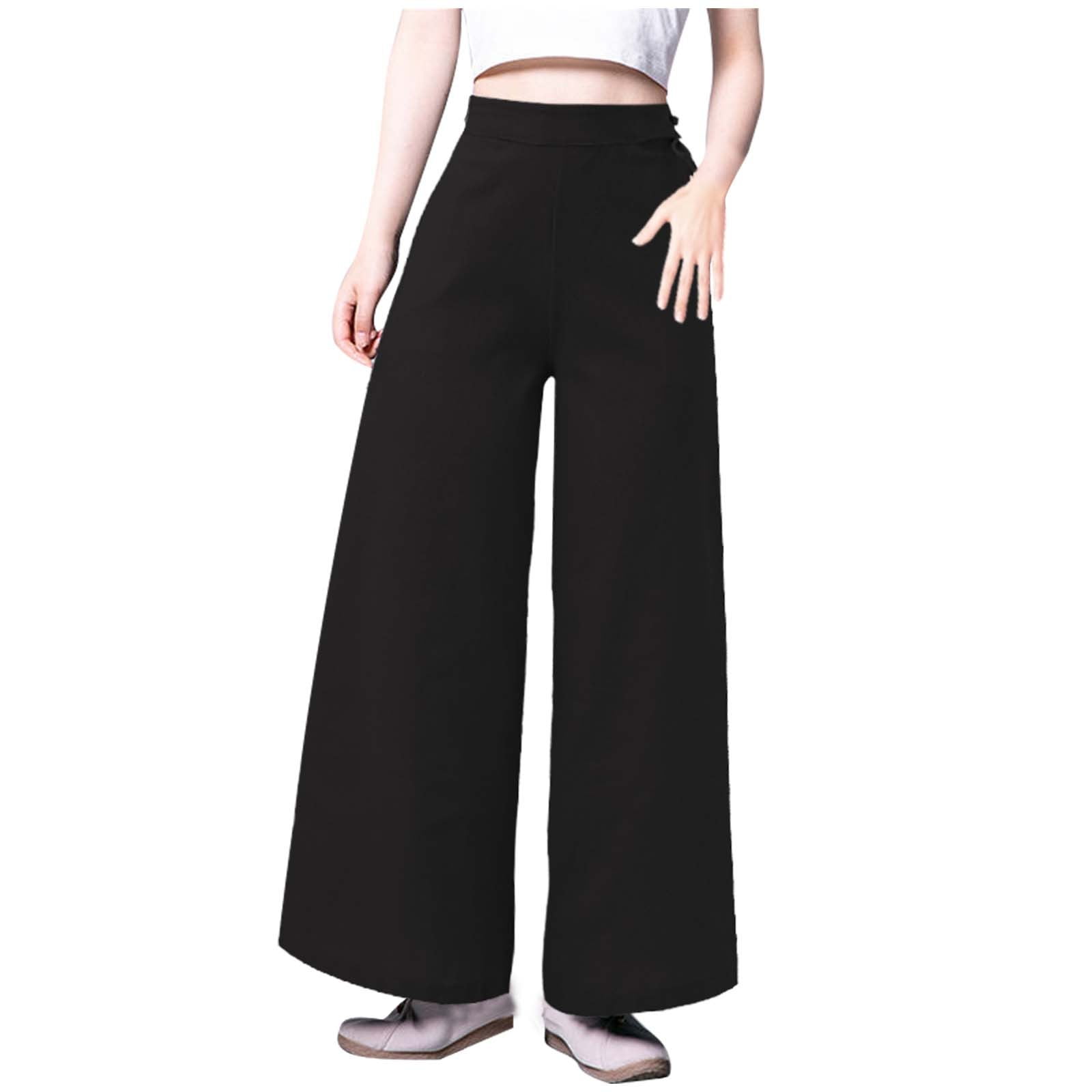 dmqupv Wide Leg Dress Pants for Women Women Cotton Cropped Straight Leg