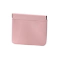 thumbnail image 2 of JUMNUYCUH Snap Closure Leather Organizer Pouch, Portable Waterproof No Zipper Self-Closing Mini Makeup Bag, Small Travel Storage Bag for Cosmetics Headphones Jewelry, Pouches for Purse, Pink, 2 of 9
