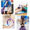 thumbnail image 3 of 5pcs Yoga Exercise Set 16.5 Inch Pilates Ring Circle Pilates Ball Resistance Loop Band Stretch, 3 of 8