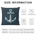thumbnail image 5 of GOSMITH  Throw Pillow Covers White Nautical Anchor Navy Blue Background Square Pillowcase for Home Decor Sofa Car Bedroom Pillow case, 5 of 5