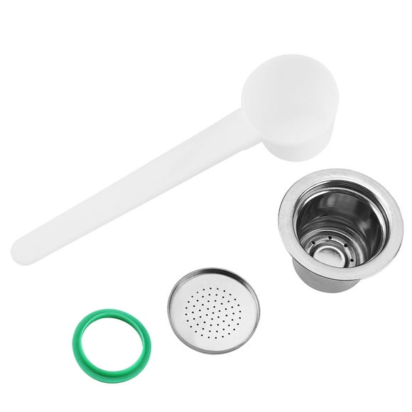 BiuZi Coffee Capsule, 1Pc Stainless Steel Coffee Machine Filling Capsule Reusable Coffee Machine Refillable Capsule Compatible With Nespresso Coffee Machine