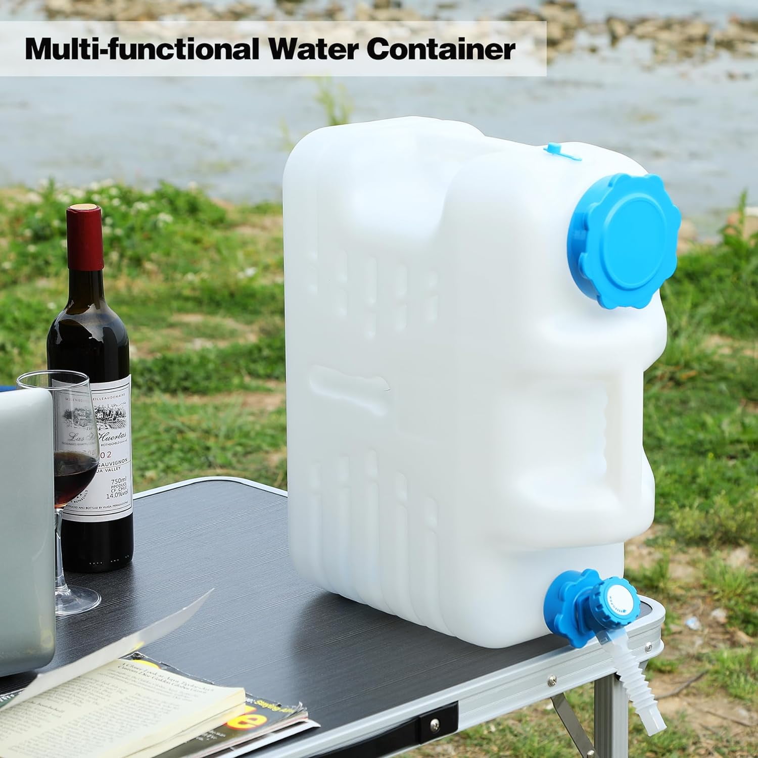 REDCAMP 5 Gallon/18.5L Portable Water Container with Spigot, Portable Emergency Water Storage for Camping, Car, Hiking, Hurricane Supplies