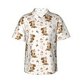 thumbnail image 1 of Fotbe Fall Squirrel Camisa Hawaiana para Hombre Unisex – Camisa Casual de Verano con Botones de Manga Corta de Algodón y Lino,Medium, 1 of 7