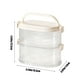 thumbnail image 5 of Contenedores apilables para almacenamiento de alimentos con tapa - Cajas organizadoras de cocina herméticas, capacidad de 350 ml, plástico blanco, set de 2, 5 of 6