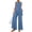 Blue, variant on PRETTYGARDEN Women's Two Piece Matching Lounge Sets Asymmetrical Split Tank Tops Wide Leg Pants Summer Outfits Tracksuit