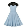 thumbnail image 1 of SMihono Robe d'Été Grande Taille pour Femmes 2023 Robe Dentelle à Empiècements Vintage Élégante Grande Robe, 1 of 7