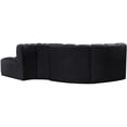 thumbnail image 3 of Meridian Furniture Arc Black Velvet Modular Sectional, 3 of 9