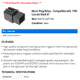 thumbnail image 2 of Micro Plug Relay - Compatible with 1982 Lincoln Mark VI, 2 of 2