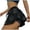 Black, variant on Jean Shorts for Women Culottes Fashion Drawstring Womens Bermuda Shorts,Black,L