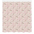 thumbnail image 2 of Ambesonne East Shower Curtain, Flowering Cherry Blooms, 69"Wx75"L, Beige Rose, 2 of 4