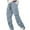 Light Blue, variant on FDGIU Men's Baggy Cargo Pants - Straight Leg Twill Work Pants, Elastic Drawstring Waist for Outdoor Casual Wear