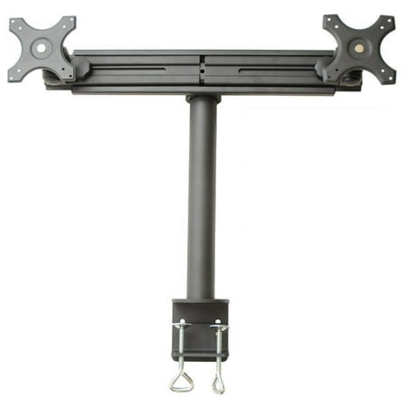 MonMount Dual Monitor Stand Straight-Arm Clamp-Style Holds up to 30