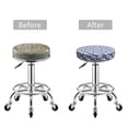 thumbnail image 5 of KLL white Skull blue daisy Round Bar Chair Cushion Cover 12 inch ,Bar Stool Protector with Elastic, Soft Washable, 5 of 6