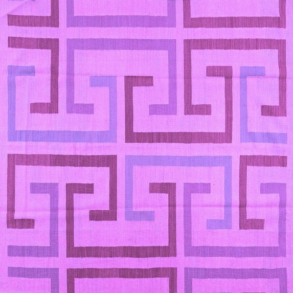 Ahgly Company Indoor Square Abstract Purple Contemporary Area Rugs, 3' Square