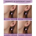 thumbnail image 2 of Miracle Beads Earrings for Women - Iridescent Beads Dangle Earrings 3D Shifting-color Earrings Glistening Under Sunshine and Light[f8581], 2 of 2
