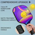 thumbnail image 2 of Pickleball Paddles Set Of 2, Fiberglass Surface, Neon Fluid Print, 4 Balls & Bag, 2 of 5