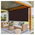 thumbnail image 2 of YOSITiuu Outdoor Shade Fabric for Porch Gazebo, Patio Cordless Blinds Roll Up Shade (5' W X 6' L), Chocolate, 2 of 6