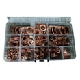 thumbnail image 3 of Copper Washer Gasket Set Flat Ring Seal Assortment Kit with Box for Sump, 3 of 10