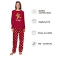 thumbnail image 2 of Family Christmas Pajamas With Dog Oh Snap Gingerbread, Long Sleeve, Handy Pockets, Extended Sizes, 2 of 7