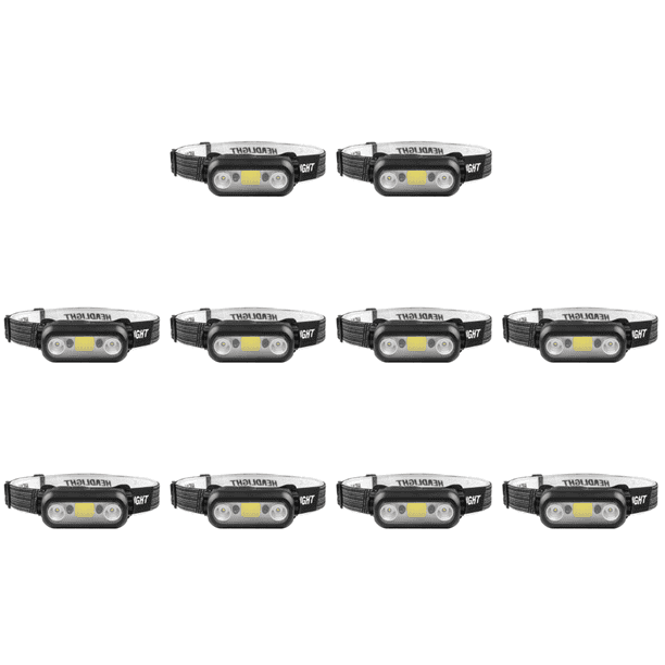 Linterna LED para la frente, luces con sensor de movimiento para correr, ciclismo, pesca, negro