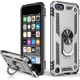 thumbnail image 1 of [PST] iPod Touch 5 / 6 / 7 Kickstand Rotating Ring Case, Heavy Duty Drop Protection Hybrid Shock Absorption Rugged Hard Phone Case Cover with Ring Stand Fits Magnetic Car Mount, 1 of 2