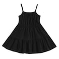 thumbnail image 5 of Ruyang Girls Sleeveless Halter Dress Solid Backless Pleated Summer Dresses Elegant Cute Casual Smocked Dresses for Kids, 5 of 6