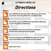 Archoil Ultimate Diesel Kit - AR9100 Friction Modifier (16oz) + AR6500 Diesel Treatment (40oz) + AR6400-D Diesel Fuel System Cleaner (12oz)