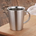 thumbnail image 4 of Taza de café del acero inoxidable Taza Aislada Pared Doble Complimentos Fondo Antideslizante - Plata Magideal Taza de café del acero inoxidable, 4 of 7