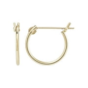 Brilliance Fine Jewelry 10K Yellow Gold 12MM Hollow Round Snap Hoops 10K Earrings