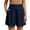 Marine, variante sur Iyufng Shorts Womens Shorts d'Été Décontractés Grande Taille Plissés à Taille Haute Élastique à Jambe Grand Confortables avec Poche Tenues de Plage Vacances Tendance