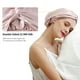 thumbnail image 4 of Gorro de dormir de seda para el cuidado del cabello de las mujeres, gorro de noche de seda natural con elástico en la cabeza (1 pieza, rosa) MFZFUKR JQWJ601-1, 4 of 5