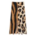 thumbnail image 2 of Tiger Stripes Leopard Spots Wild Cats Women High Waist Midi Skirt Elegant Midi Skirt High Waist A-line for Women, 2 of 4