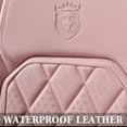 thumbnail image 3 of Coverado Front Car Seat Covers, Waterproof Premium Leather Seat Cushions, 6 Pieces Auto Interior Protectors Universal Fit Most Cars, Suvs, Pickup Trucks, Pink, 3 of 7