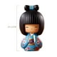 thumbnail image 5 of Muñeca Kokeshi Kimono Niñas Escultura Tradicional Hermoso Color Miniatura Asiática Azul, 5 of 5