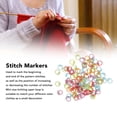 thumbnail image 3 of Crochet Stitch Markers, Metal Stitch  Markers Multipurpose 100pcs Durable  For DIY Handcrafts, 3 of 8