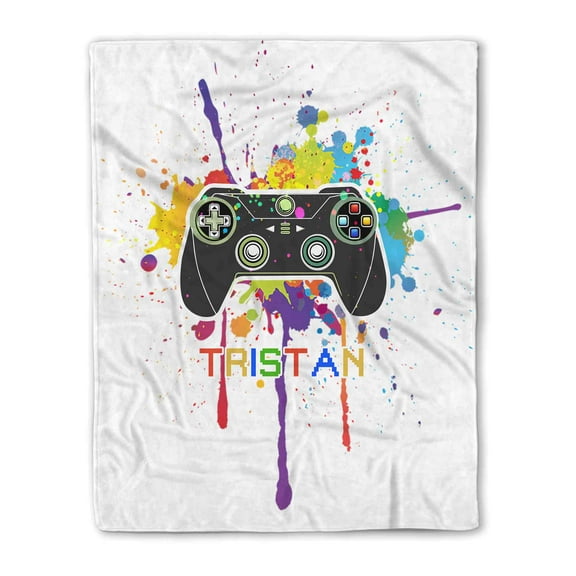 Lazaofficial Custom Name Blanket, Boys Blanket, Gamer Blanket, Gamer Throw Blanket, Gaming Blanket