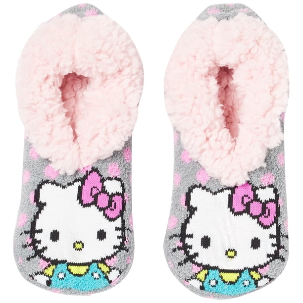 Pantuflas de Peluche Teddy para Mujer Hello Kitty