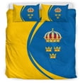 thumbnail image 3 of Bandera de Suecia Escudo de Armas Juego de cama Círculo RLT7, 3 of 5